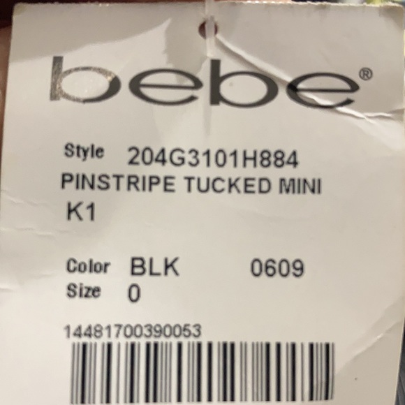 Bebe Pin stripe mini skirt NEW WITH TAGS - Picture 3 of 3